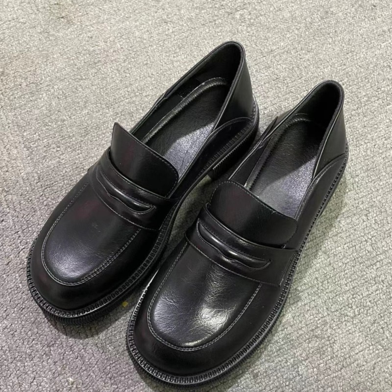 熙贝服饰 时尚百搭单鞋 5568  黑色英伦小皮鞋