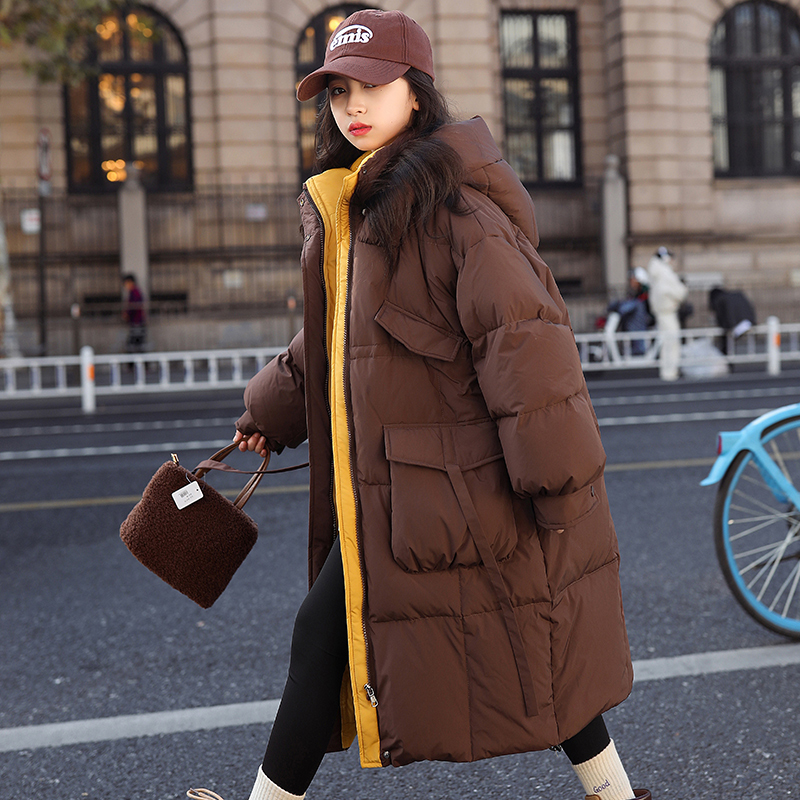 女童羽绒服冬季长款过膝加厚女大童冬装2023新款洋气儿童保暖外套