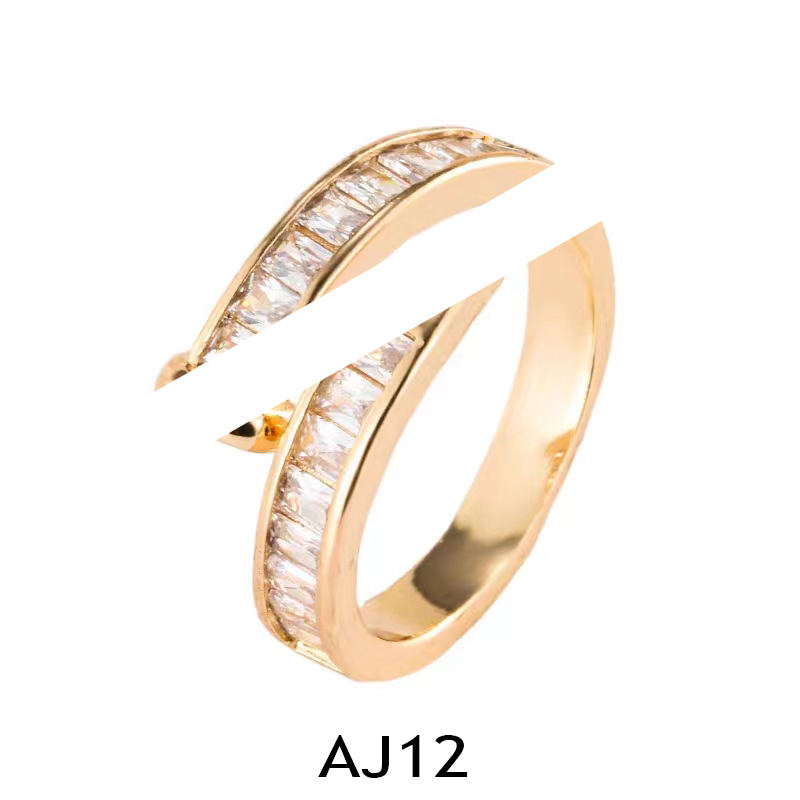 时尚气质百搭简约轻奢小众个性晶晶戒指 AJ12