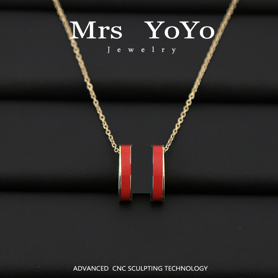 YOYO Accessories 时尚红字母经典项链 JH288