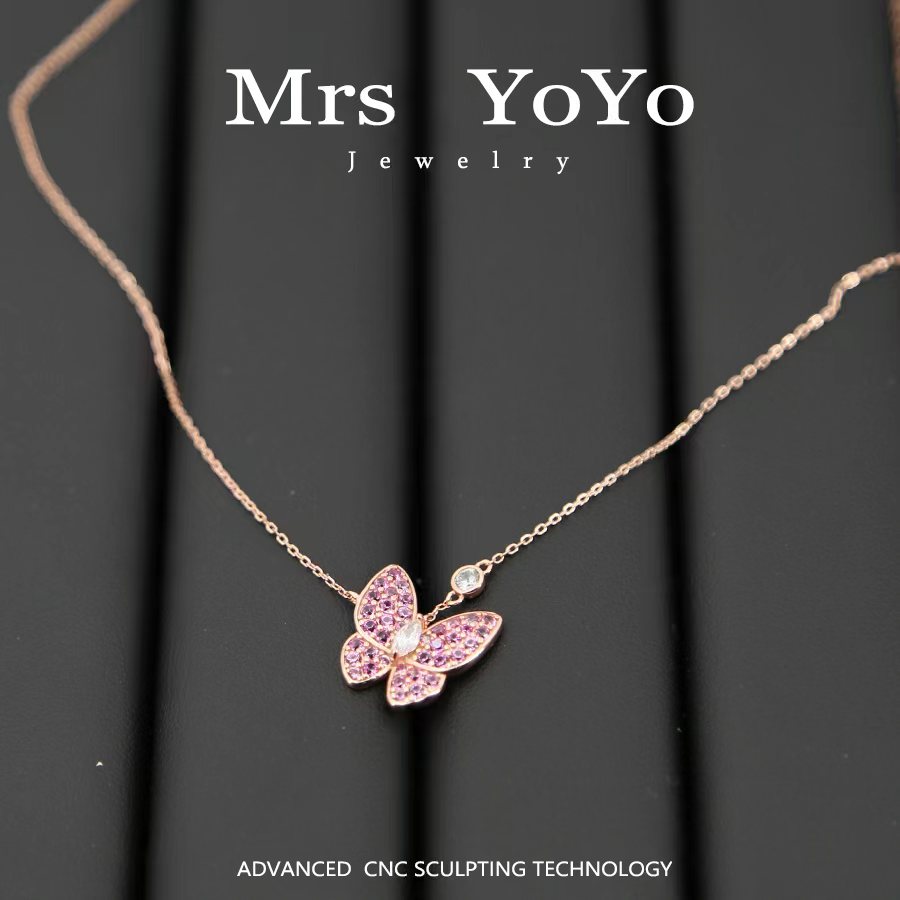 坠链均925银合成锆石 YOYO Accessories 小众时尚轻奢项链 JH303