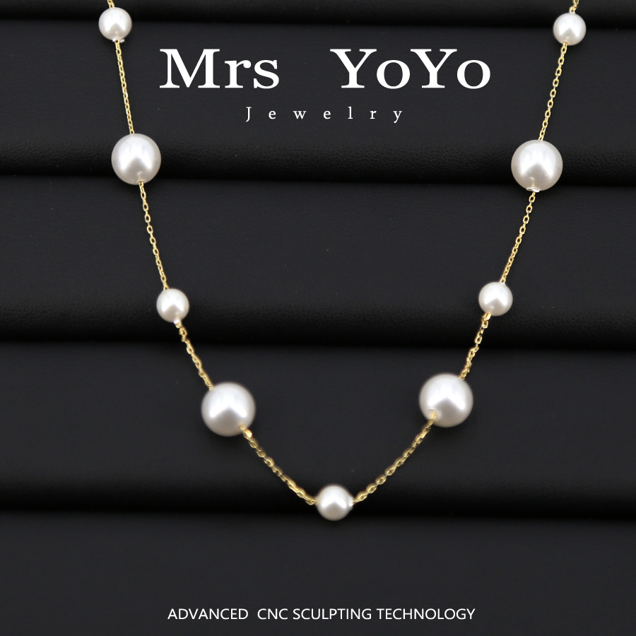 链子925银仿珍珠 YOYO Accessories 时尚轻奢经典珠珠项链 JH284