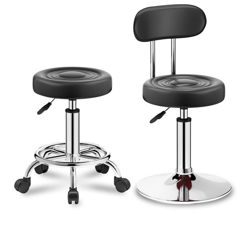 吧台椅家用升降靠背酒吧凳子旋转椅子美容凳时尚理发滑轮高脚圆凳