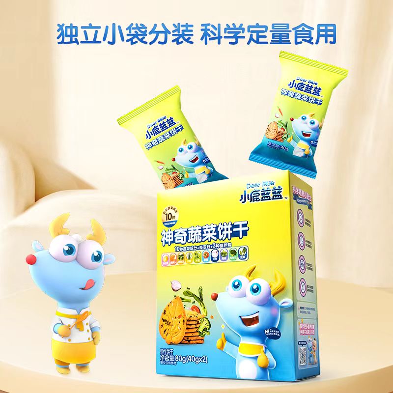 （2盒）小/鹿/蓝/蓝/蔬菜饼干80g