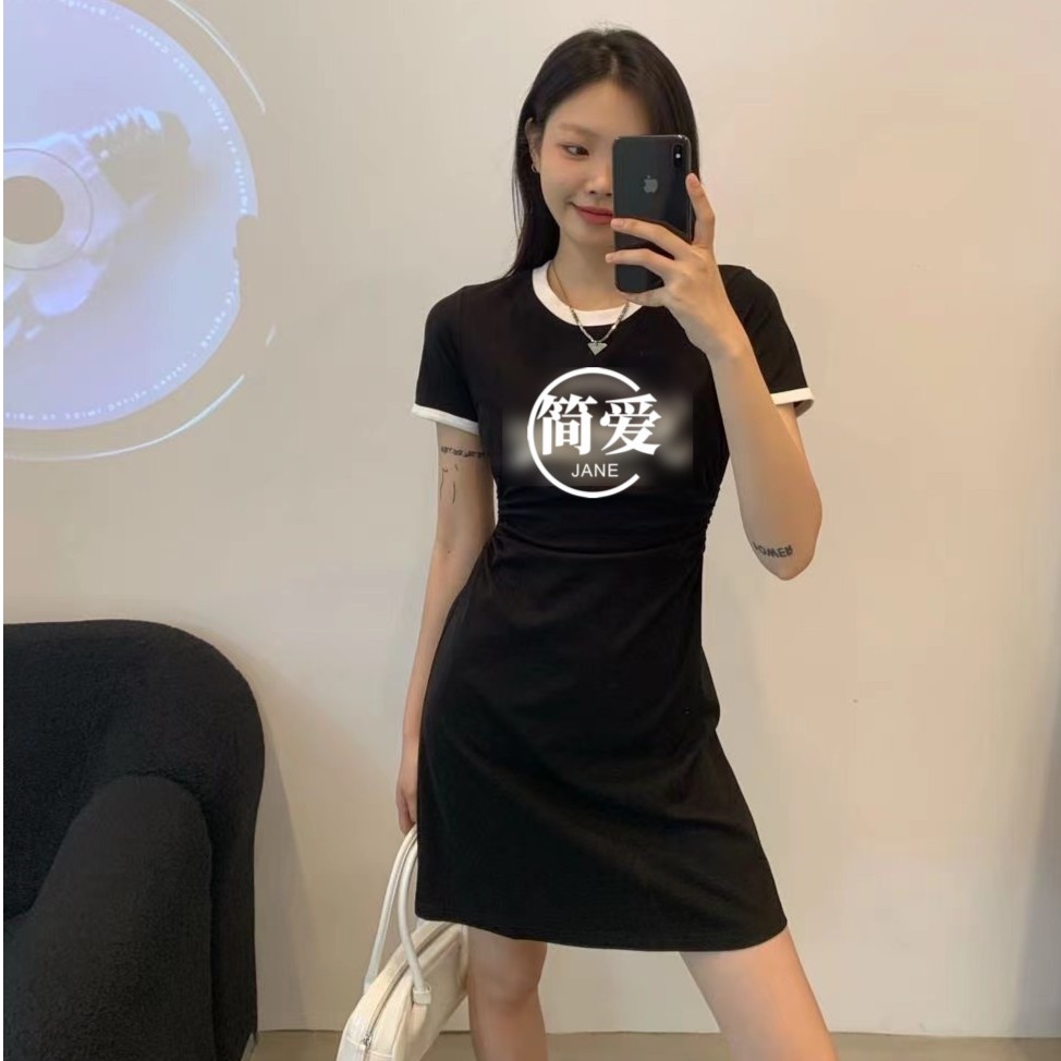 简爱女装 侧漏边连衣裙  08880