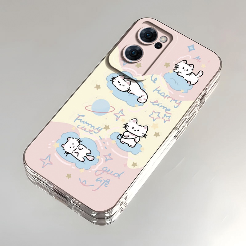 云朵猫猫OPPOReno7手机壳高颜值全包硅胶防摔保护套可爱超薄软壳