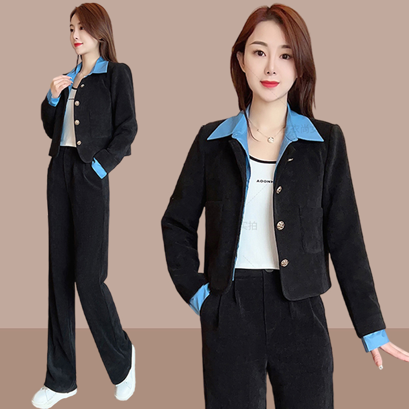 2023春秋新款休闲时尚运动衣服女士卫衣套装高档小个子两件整套