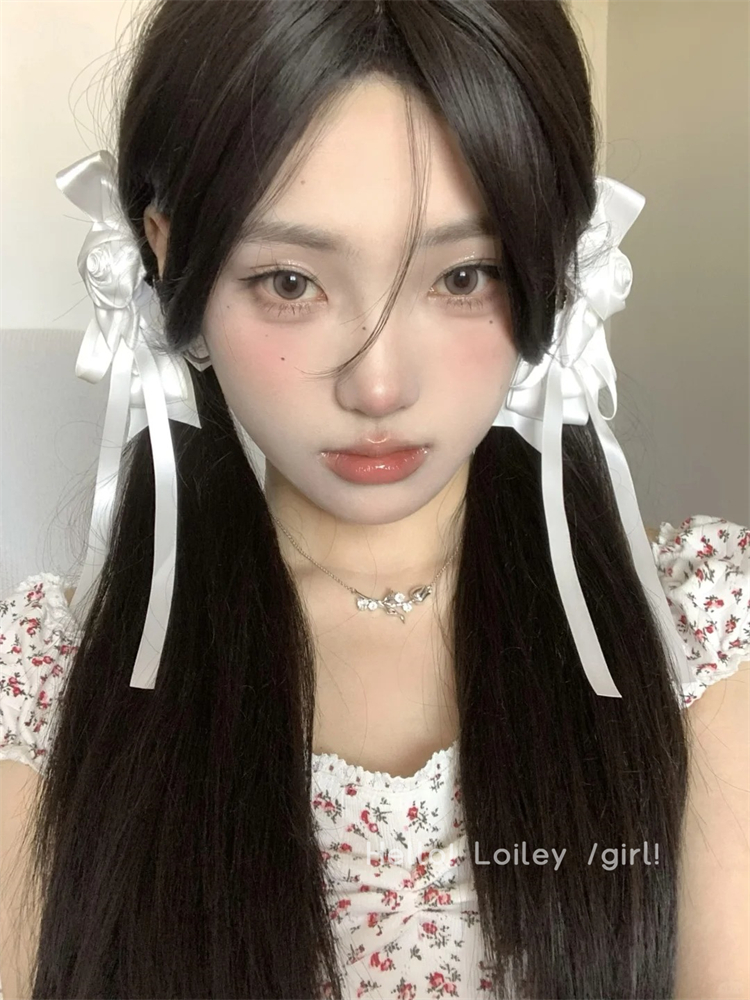 首闻手工哥特玫瑰蝴蝶结对夹洛丽塔双马尾飘带发夹可爱甜美头饰女