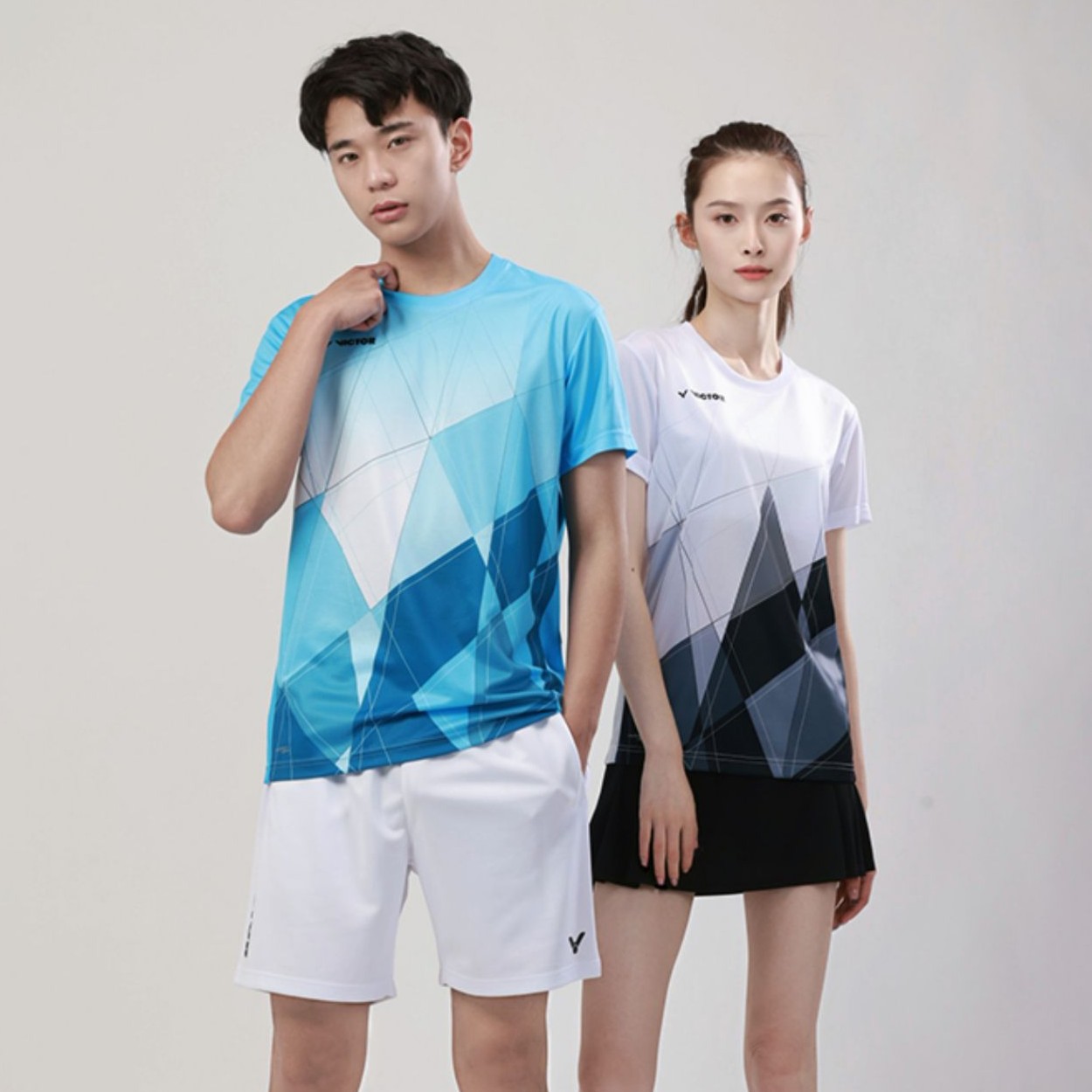 【男女同款】羽毛球服比赛系列针织运动短袖夏季透气T恤 T-30016