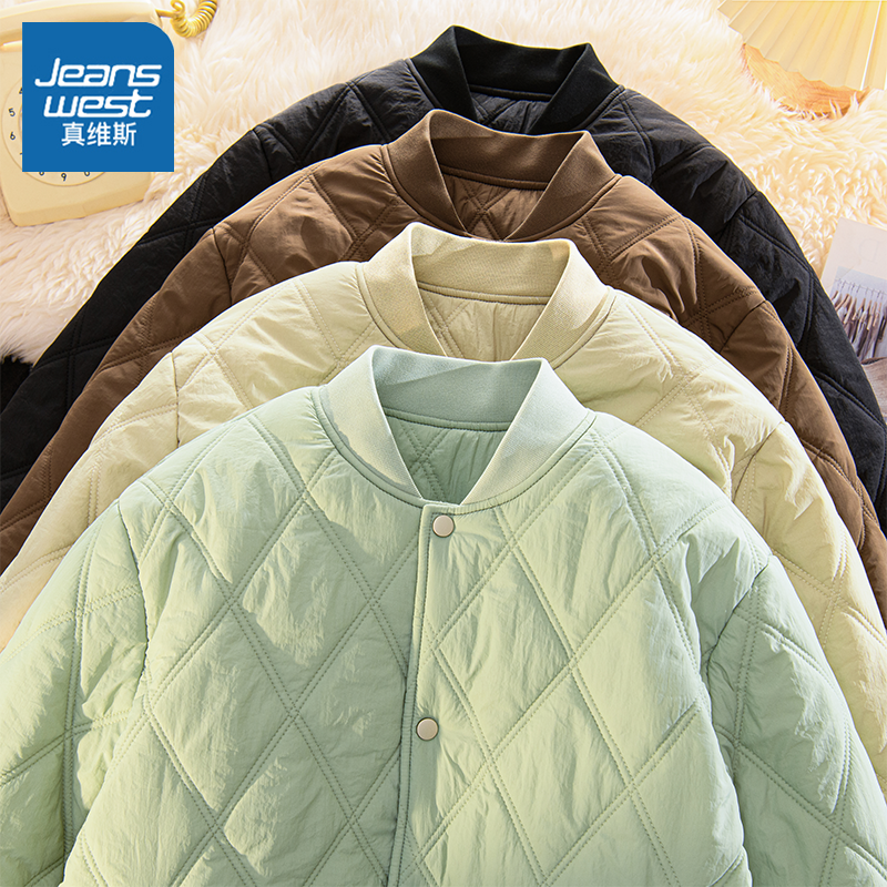 真维斯 加绒棒球服男生秋冬加绒百搭休闲初中生学生内搭棉服上衣