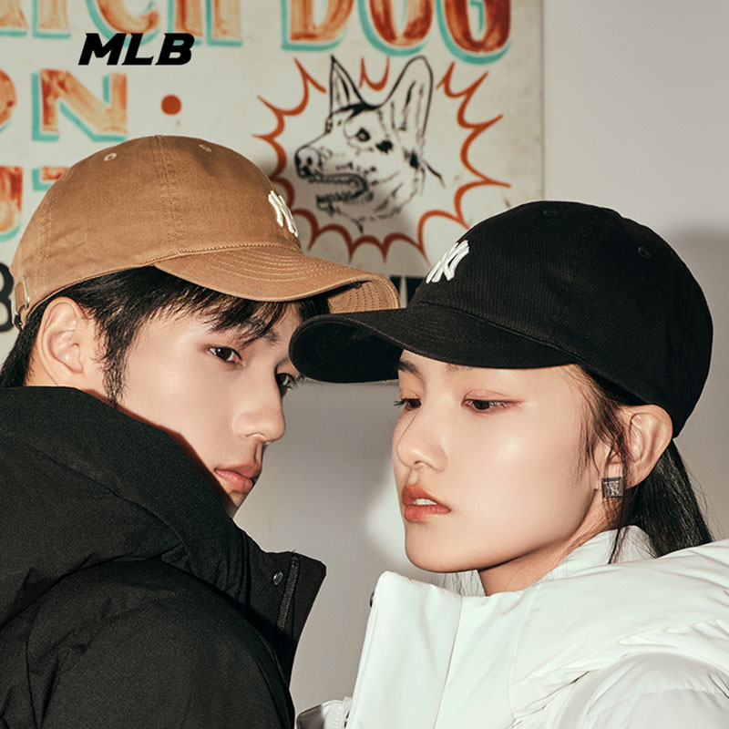 MLB情侣帽运动帽简约男帽女帽鸭舌帽休闲时尚遮阳棒球帽3ACP7701N