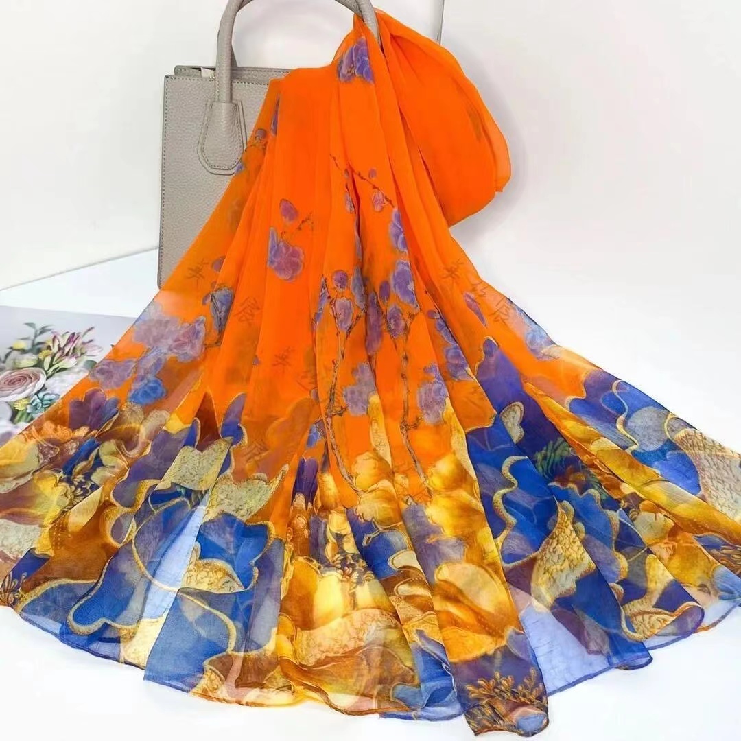 【十里花香】秋冬季新款优柔纱纱巾丝巾上新长款防晒百搭沙滩巾围巾