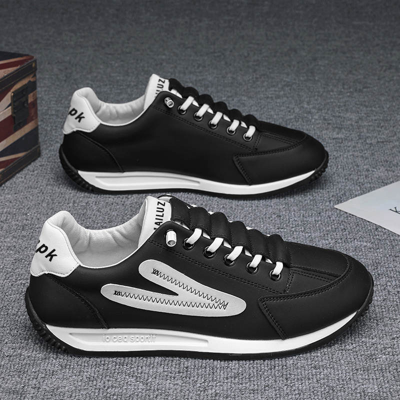 【小扬哥推荐】男鞋2023秋冬季休闲软底百搭皮面防水一脚蹬阿甘鞋