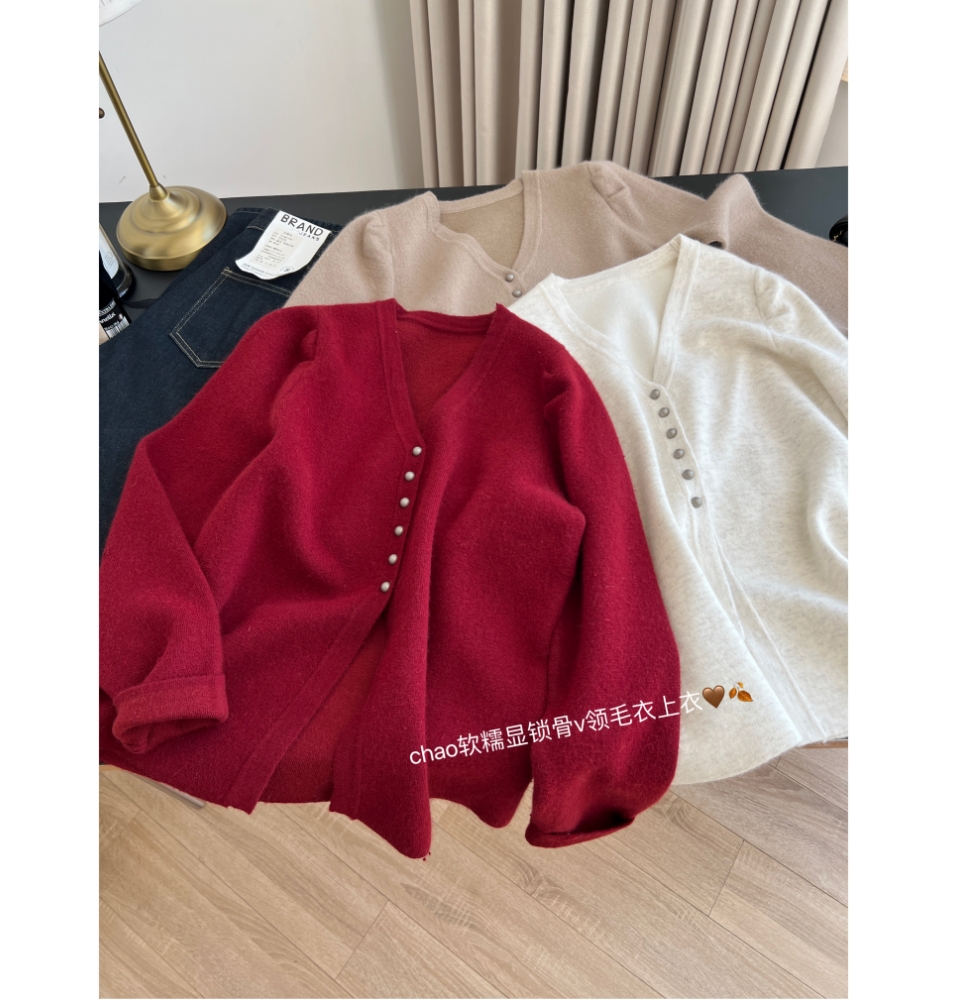 @厚实软糯~秋冬加厚保暖慵懒休闲毛衣开衫   C1154