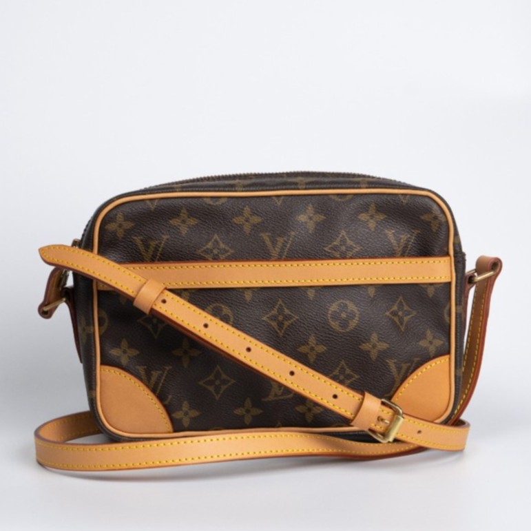 95新 LouisVuitton/路易威登 商城30横板单层相机肩带款/老花中古