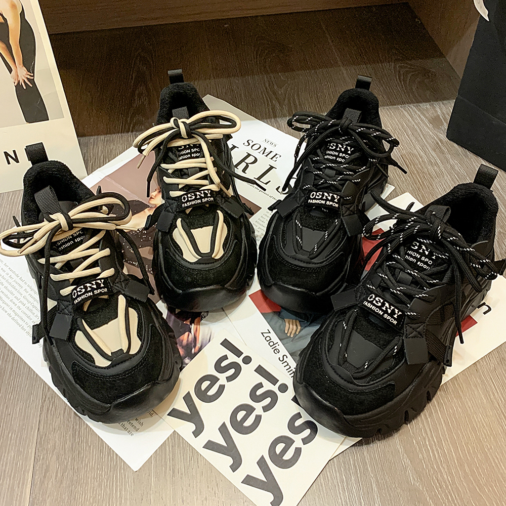 秋冬季新品老爹鞋女ins潮2023年新款超火小白网红休闲百搭运动鞋
