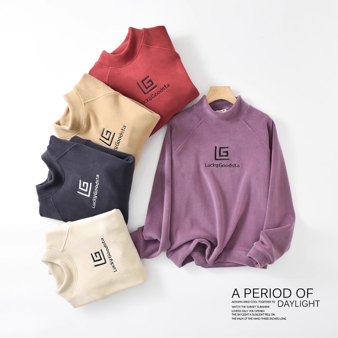 双面奥粒绒衣女冬季字母刺绣休闲百搭显瘦简约加绒上衣中领卫衣女