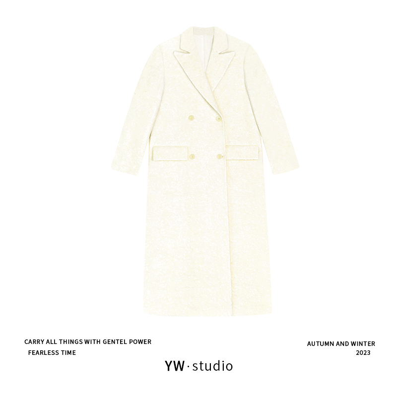 YUWEI/定制法式高级(富家千金)颗粒感羊毛+马海毛大衣CYP2407-127