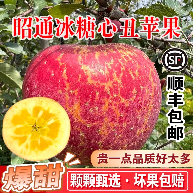 【顺丰快递】云南昭通高原丑苹果5/8新鲜脆甜多汁