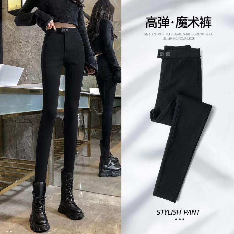 【溯源好物】裤子女款爆款2023新款小黑裤女魔术裤小脚铅笔裤子K206