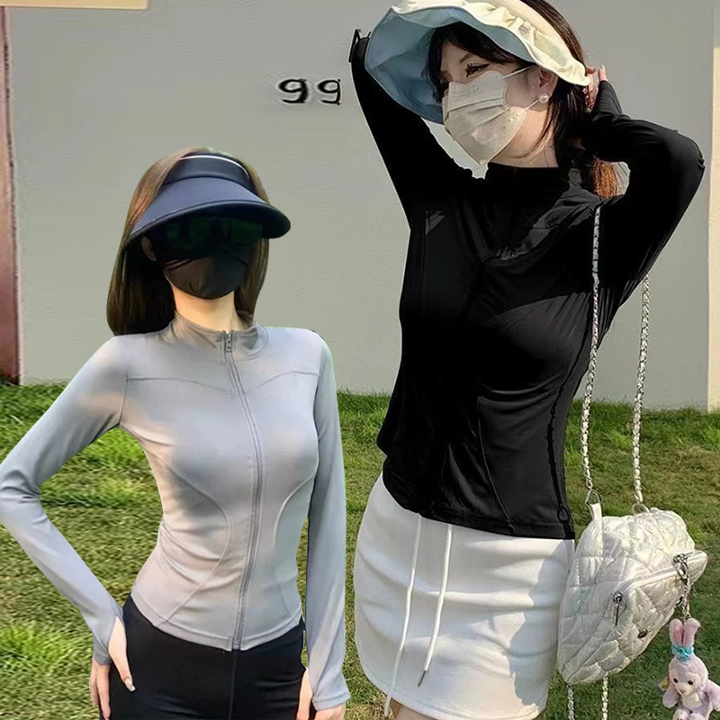 防晒衣女夏透气薄款2024新款百搭修身立领防晒服户外外套