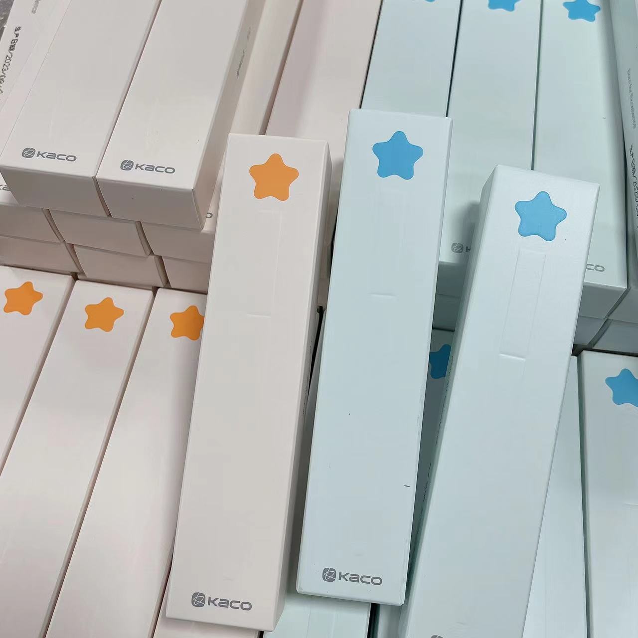 KACO星星中性笔旋转出芯小星星礼品盒装含黑笔芯2支