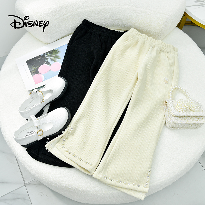 【XH】Disney/迪士尼女童秋季新款休闲长裤洋气喇叭裤XFW3ZK190