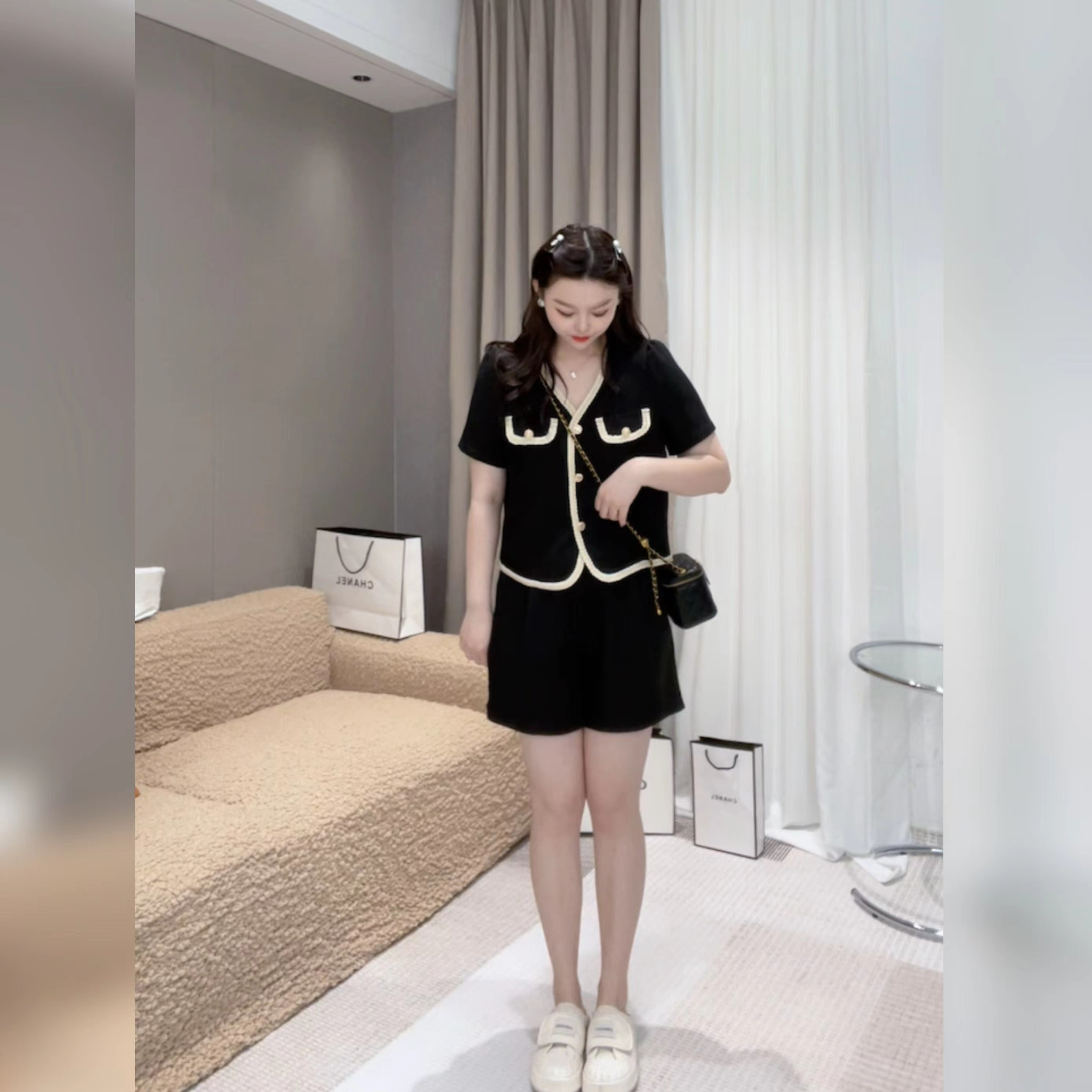 NANXU/楠序迪迪女装大码装2023春季新款洋气小香风时尚套装DD5203