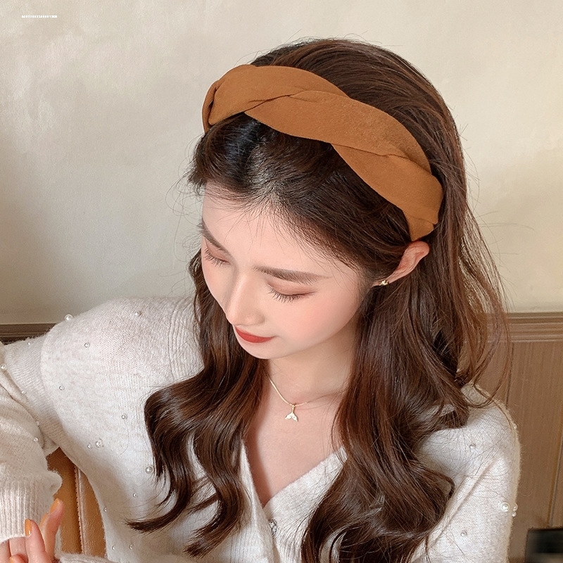 ins显白压发交叉布艺发箍头饰新款防滑外出小众设计百搭少女精致