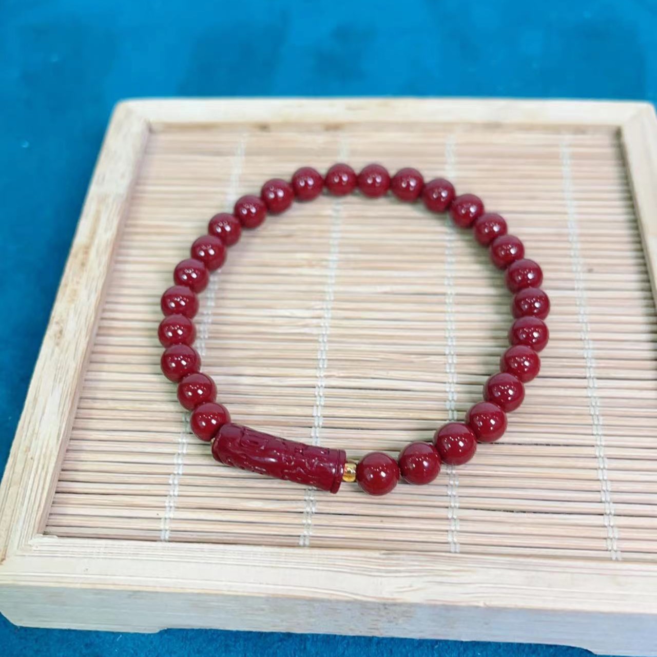 含辰砂工艺品0303卡6m吉祥如意朱砂手链