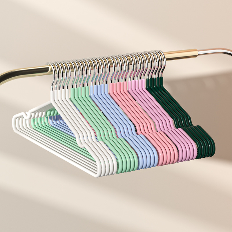 新款衣架家用颜色多选无痕晾衣架防滑浸塑衣架居家衣架晒衣架