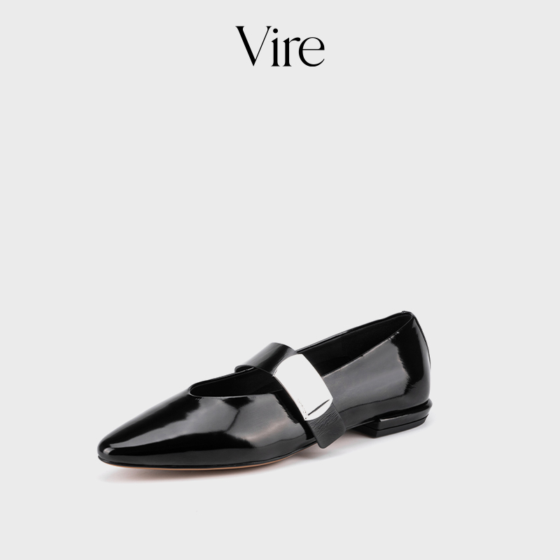 VIRE/99112新款法式时尚尖头低跟素皮百搭女士单鞋B