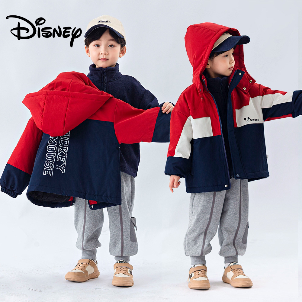 Disney儿童秋冬新款潮流百搭连帽洋气儿童洋气外套XBE3SZ727-ZB