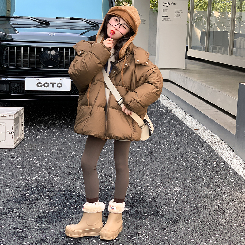 女童羽绒服6-12岁15岁中大童冬装2023新款儿童美拉德加厚保暖外套