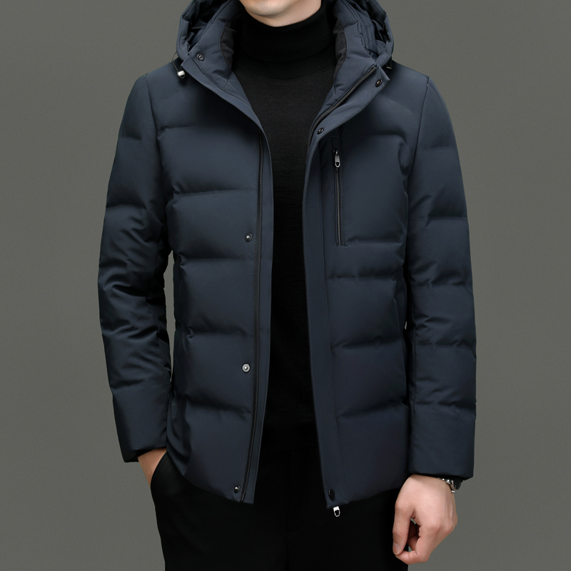 皮尔卡丹【优质白鸭绒】男士羽绒服2023秋冬新款白鸭绒填充上衣保暖