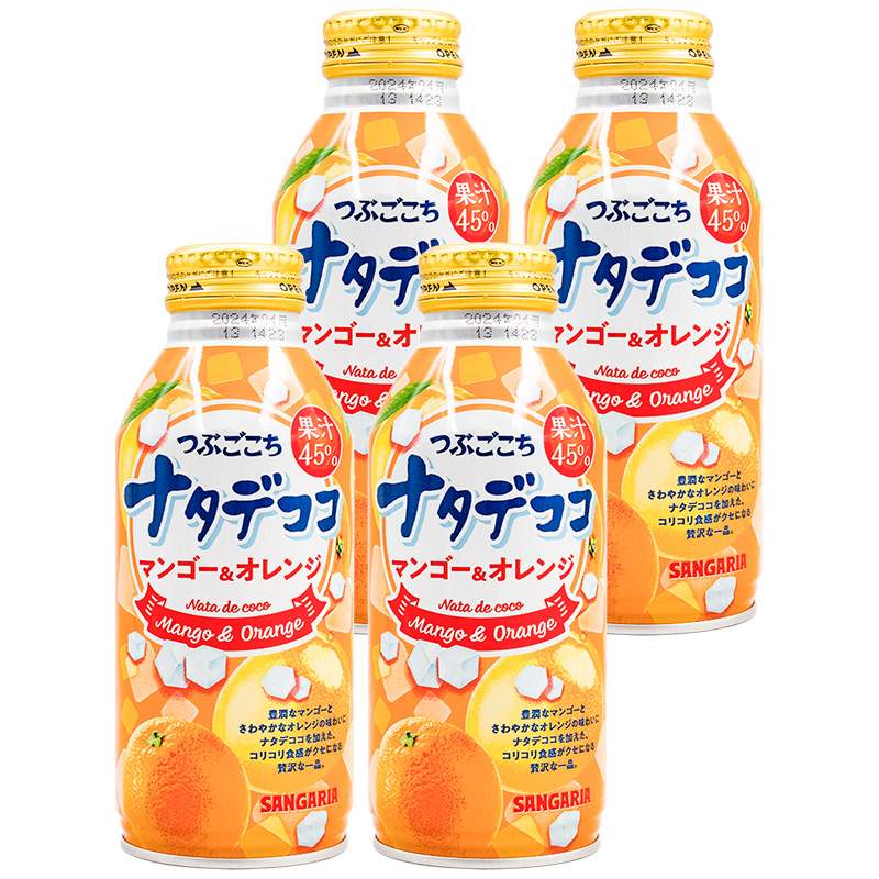 现货日本进口sangaria三佳利芒果橙子混合果汁饮料果肉饮品380g