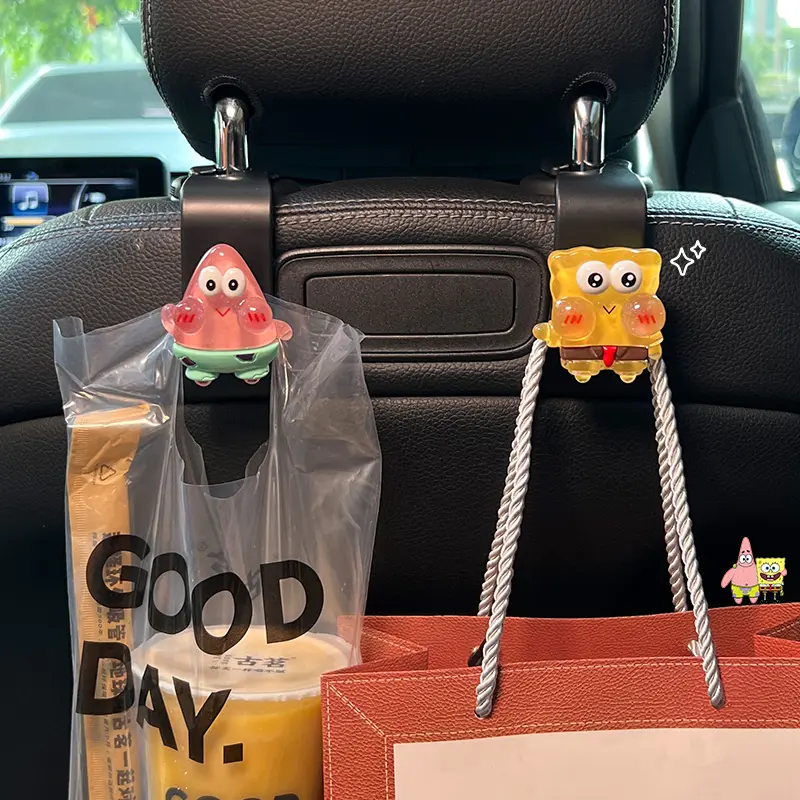 车载挂钩多功能可爱卡通汽车座椅背挂钩收纳车用挂式后排储物W008