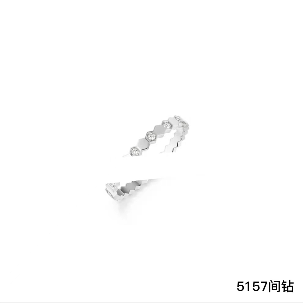 铜合金戒指 5158-蜂巢气质轻奢时尚百搭简约金色戒指小众ins
