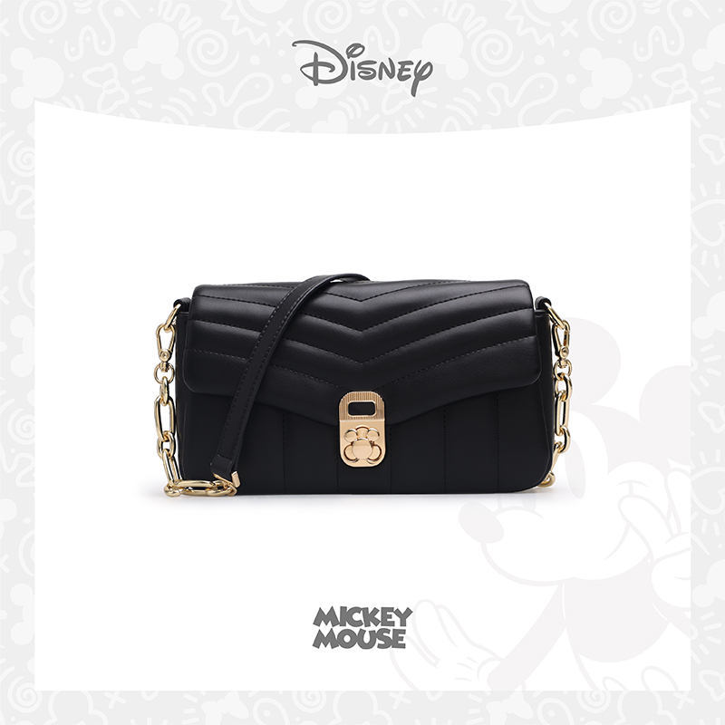 Disney/迪士尼V字绣线包时尚单肩斜挎包百搭腋下包