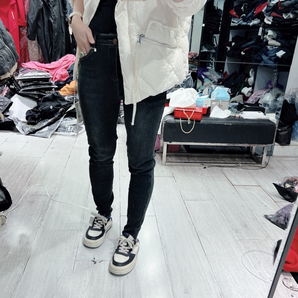 2色超保暖加厚高弹好穿紧身牛仔裤6182欧品