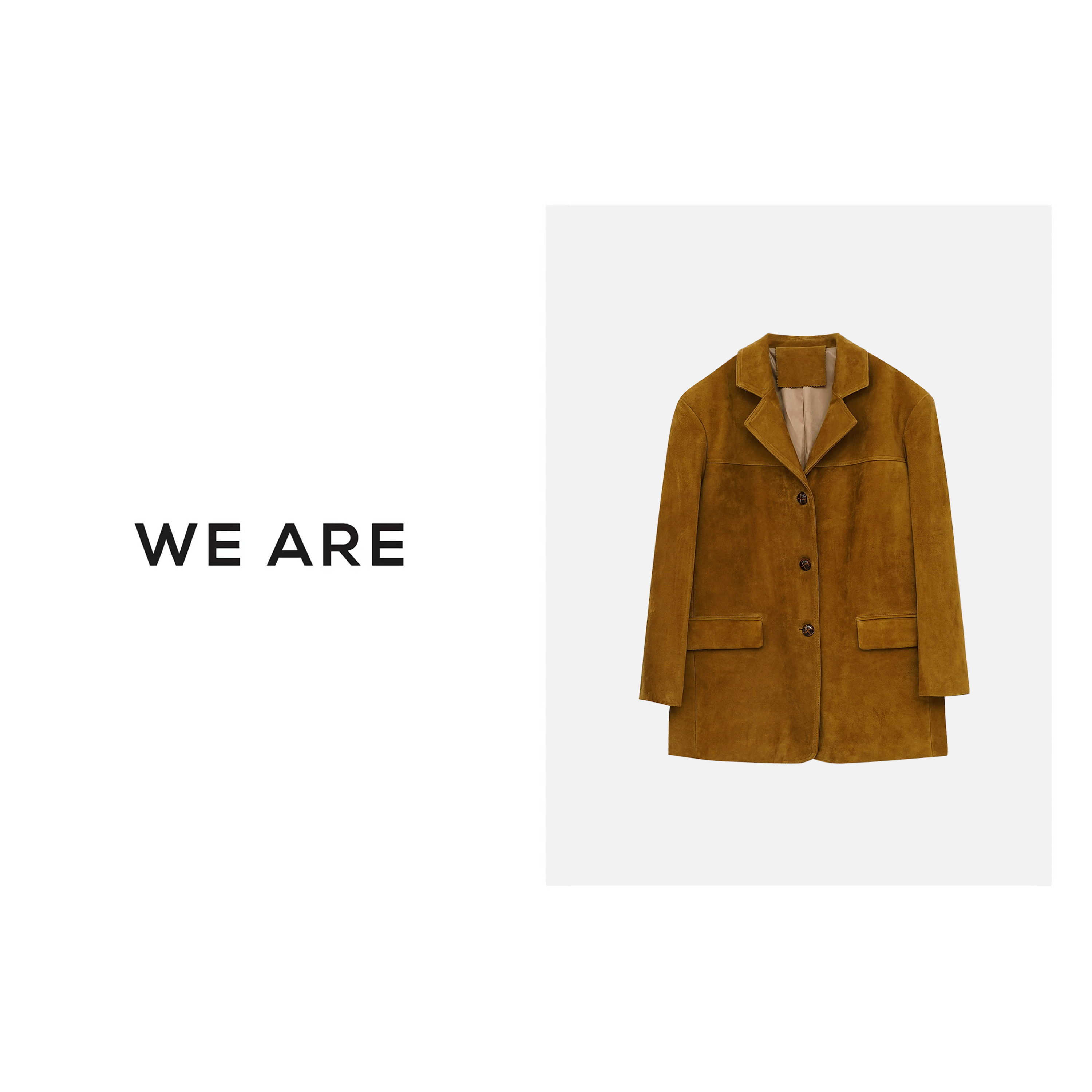 《WE ARE》R1977**P家 2023 新款 真羊皮 西装领 皮衣 外套