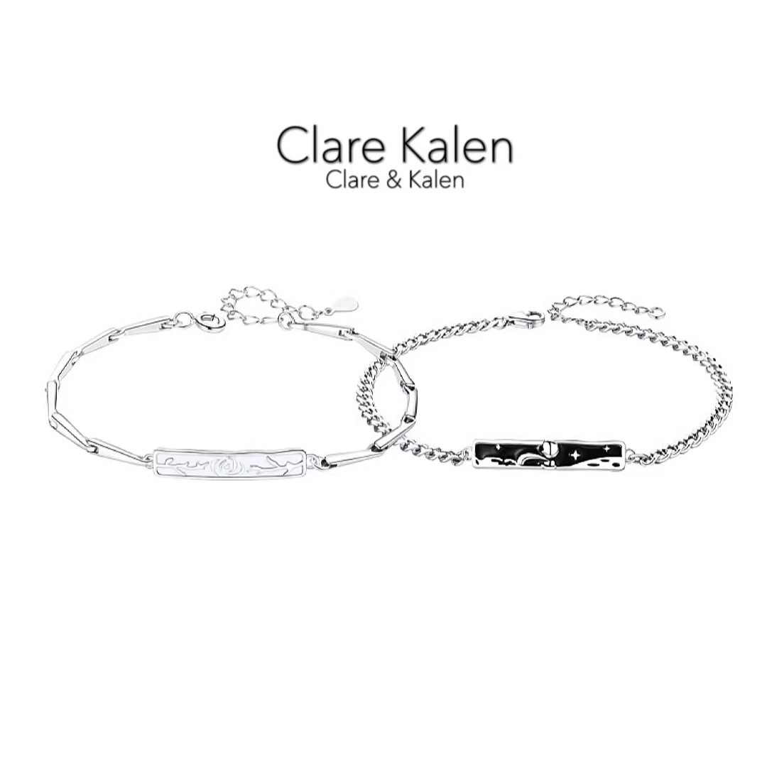 ClareKalen2023年新款情侣款经典时尚设计感从爱之名相守轻奢手链