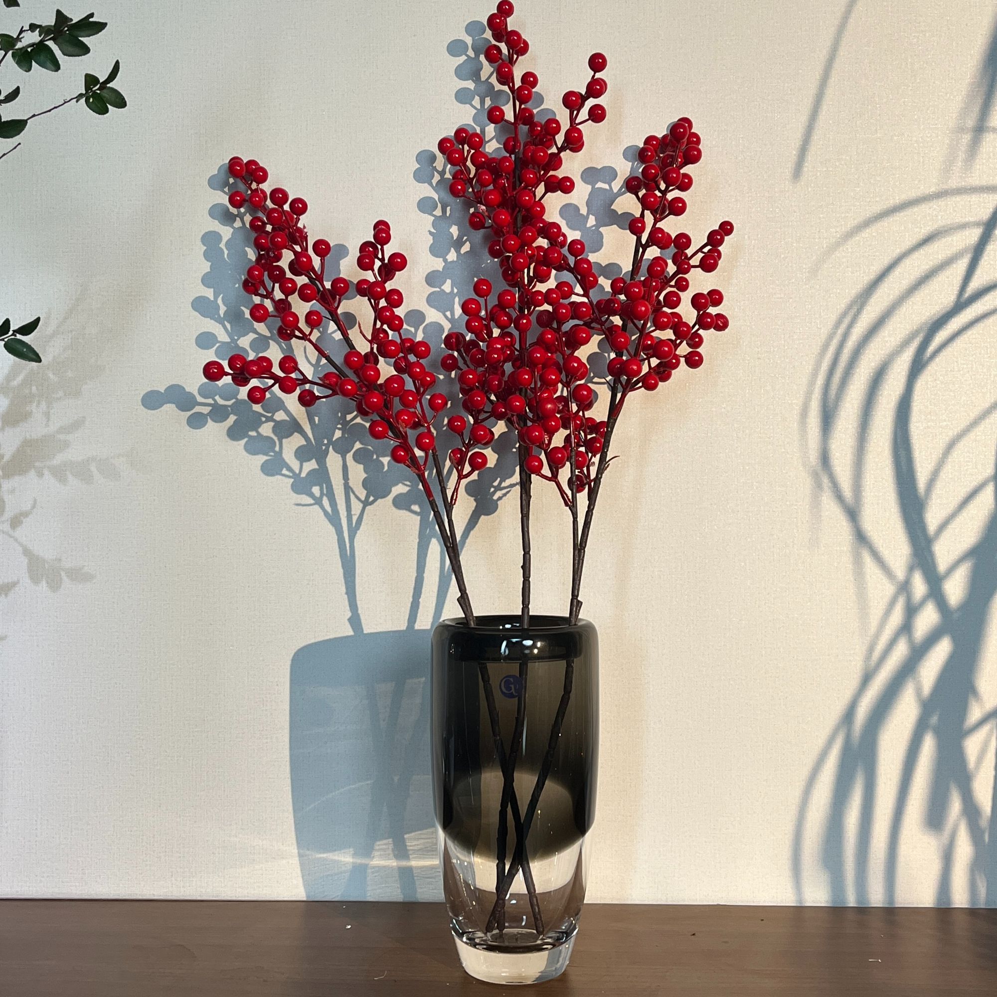 烟灰渐变  | 现代轻奢烟灰渐变玻璃花器插花摆件家居客厅装饰品