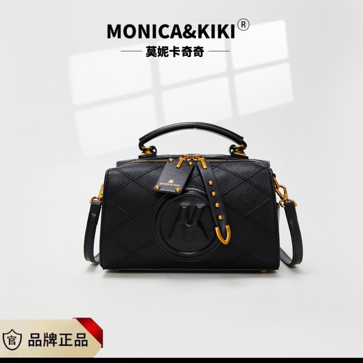 MONICA KIKI/莫妮卡奇奇新款百搭经典波士顿单肩斜挎枕头包5695