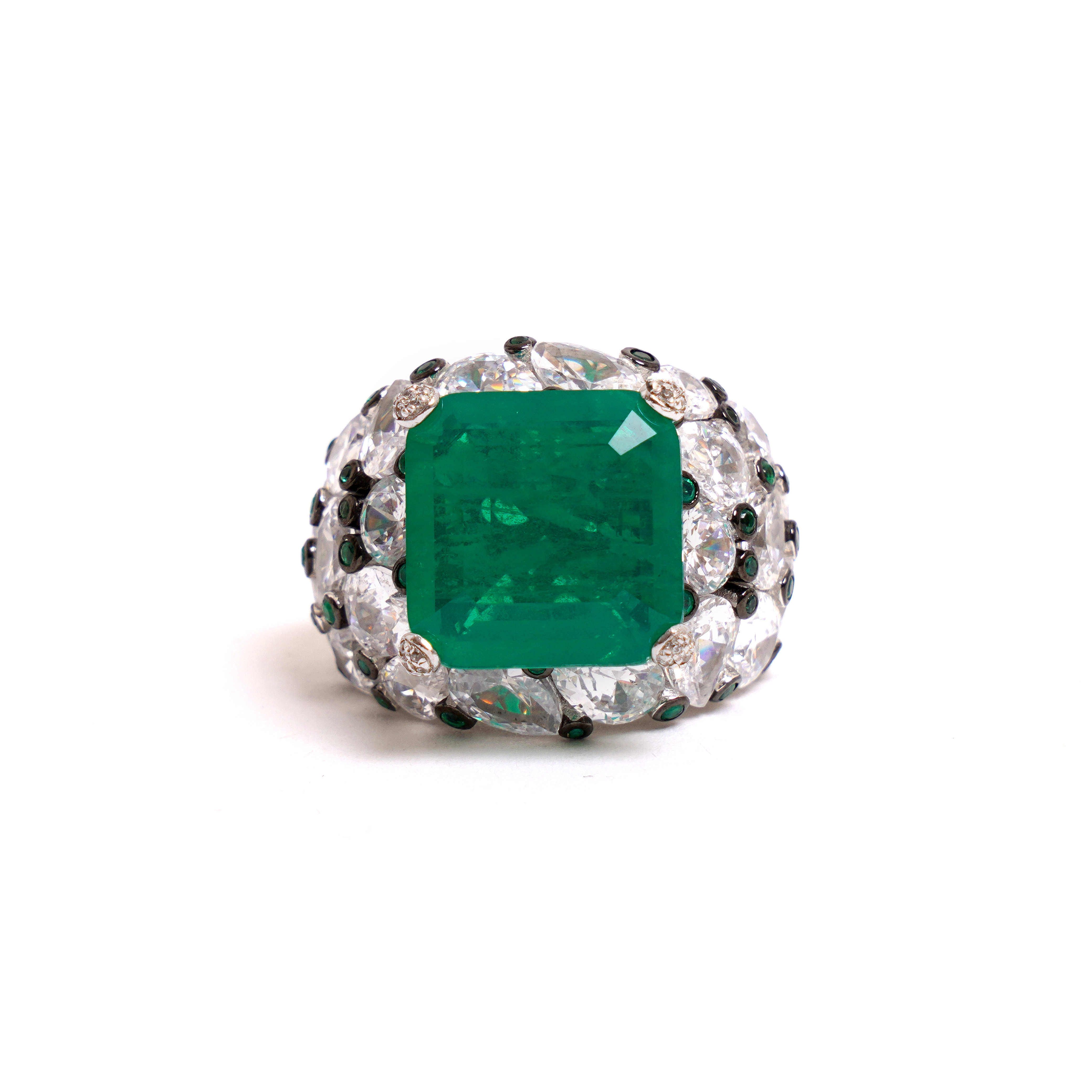 合金莫桑石戒指 时尚设计戒指