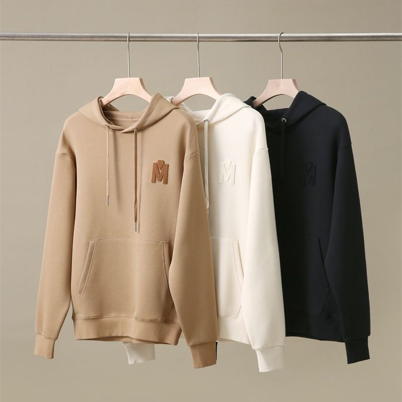 天鹅绒牙刷绣！五明治空气层连帽卫衣情侣款SS23048