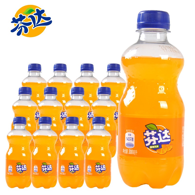 【可口可乐】芬达橙味汽水 迷你装碳酸饮料300ml*6瓶夏季常温饮品