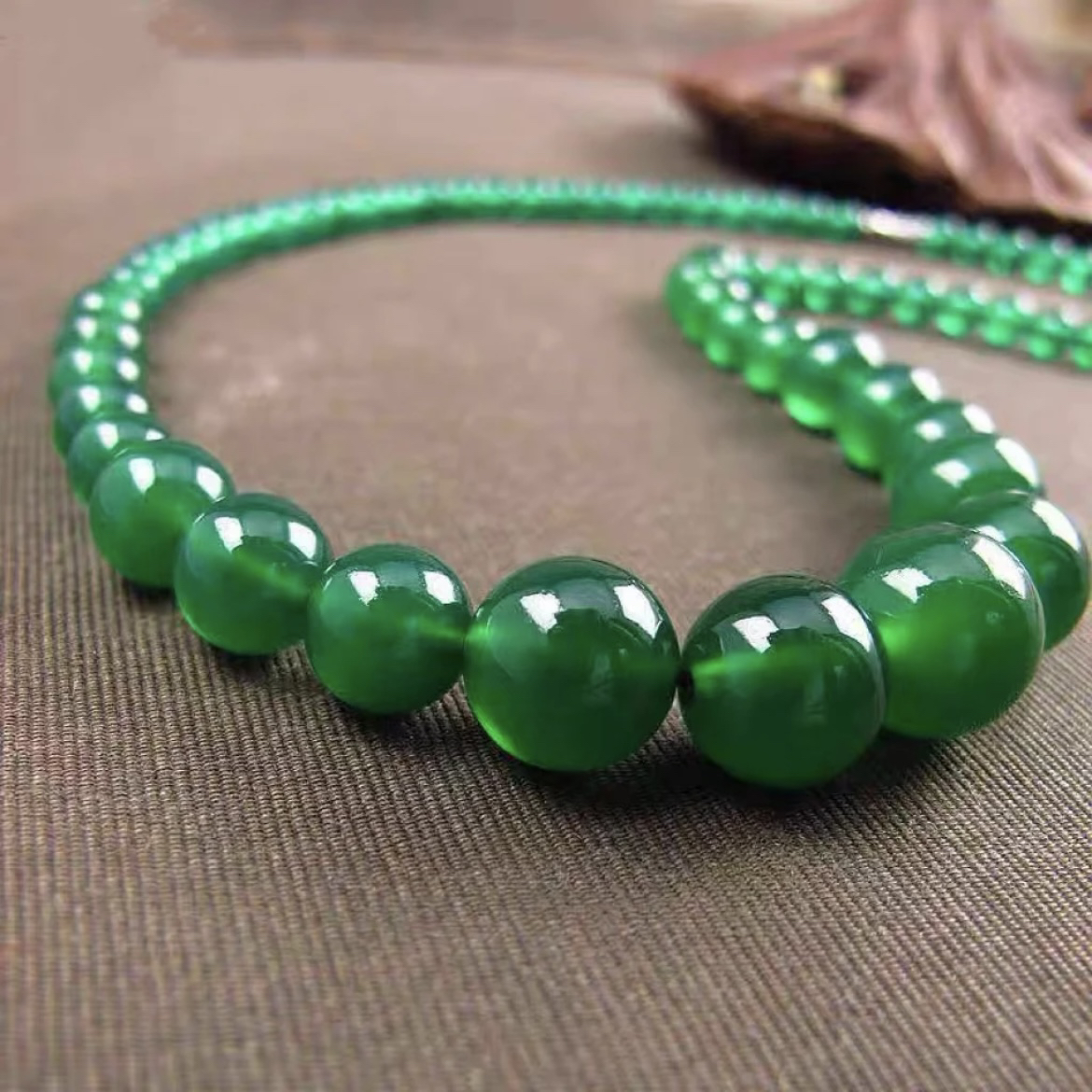 帝王绿高冰玉隨女士女款气质塔链