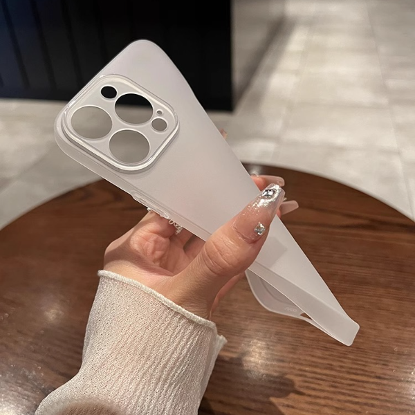 发不黄透明磨砂苹果14promax手机壳高级感iPhone15防摔13保护套12