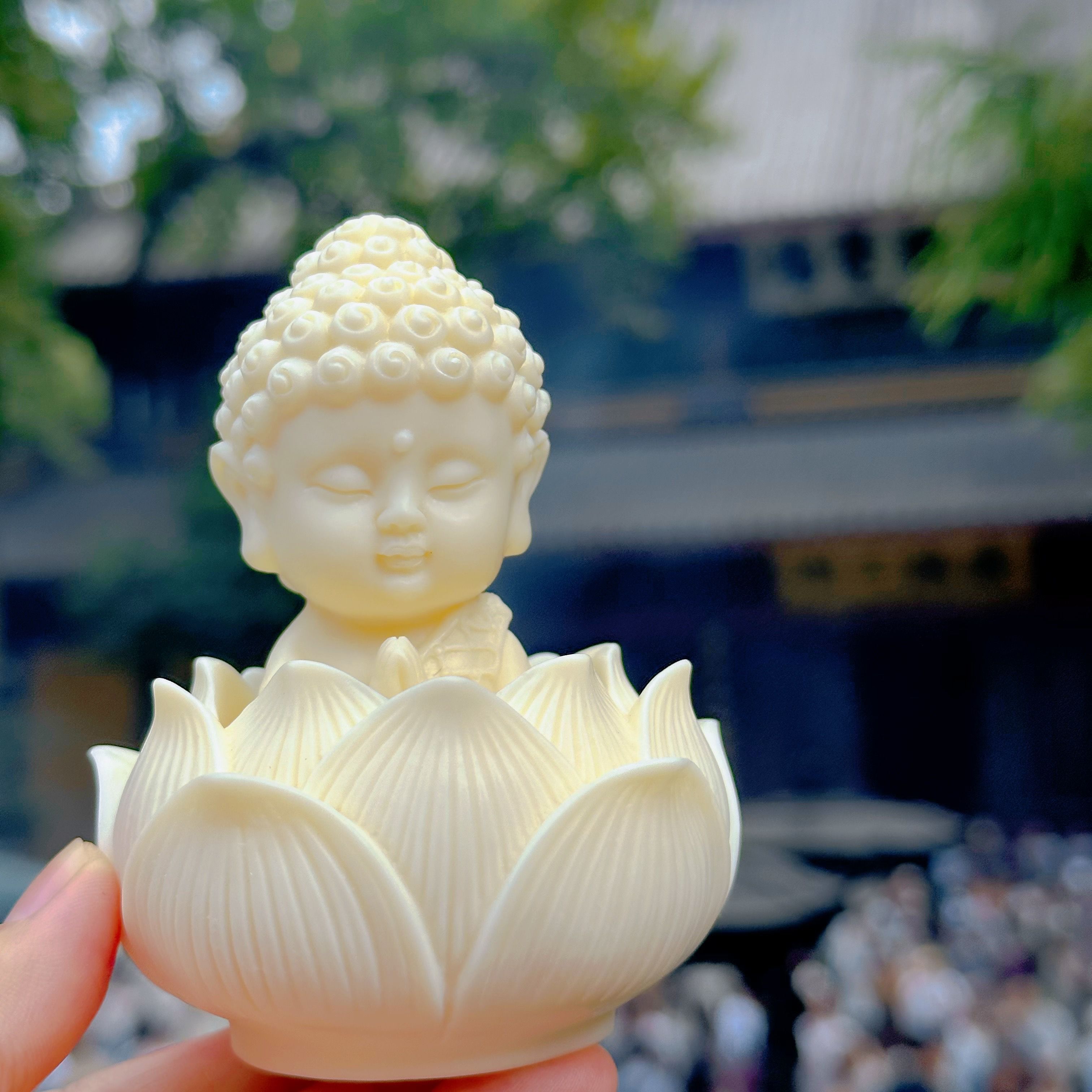【摆件】象牙果雕刻 宝宝摆件